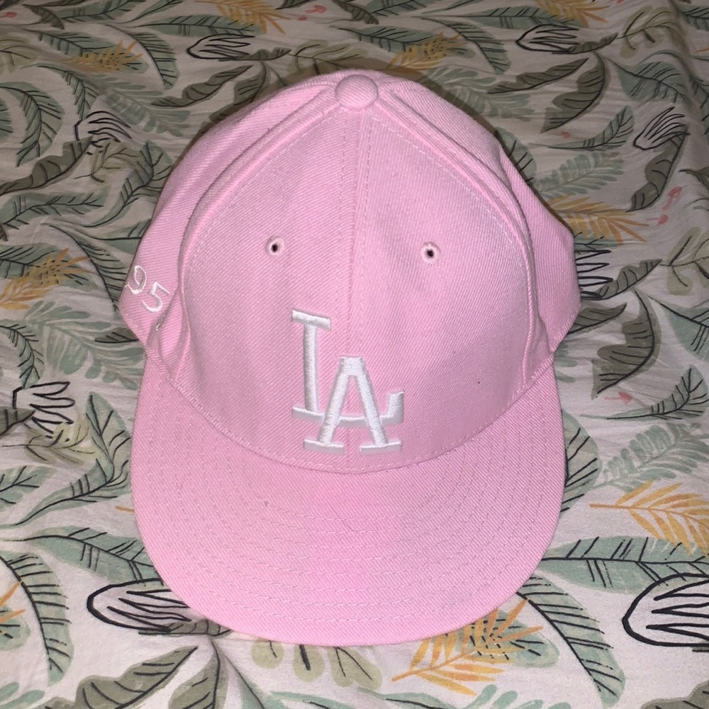 pink LA baseball hat